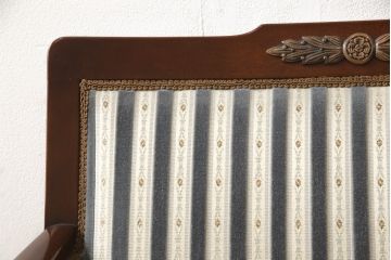 中古　神戸洋家具　メープル不二屋　優雅な佇まいが魅力的な1人掛けソファ(ラウンジチェア、1P、一人掛け)(R-067303)