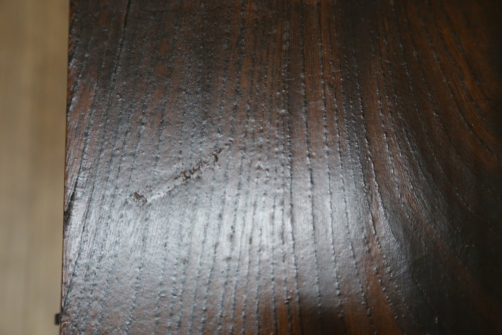 和製アンティーク　上手物　蟻組み(アリ組み、あり組み)　三方欅(ケヤキ)材　漆塗り　引き出し10杯付き!!くっきりした杢目が魅力の小引き出し　(R-067318)