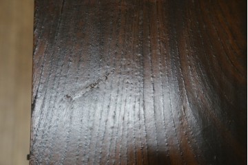 和製アンティーク　上手物　蟻組み(アリ組み、あり組み)　三方欅(ケヤキ)材　漆塗り　引き出し10杯付き!!くっきりした杢目が魅力の小引き出し　(R-067318)