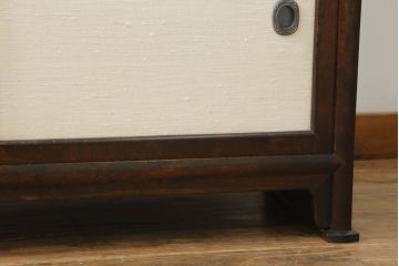 和製ビンテージ　松本民芸家具　#221型(II)　上質な和の空間を演出するクズ布茶棚(茶タンス、飾り棚、収納棚、戸棚、サイドボード、ヴィンテージ)(定価約37万円)(R-067321)