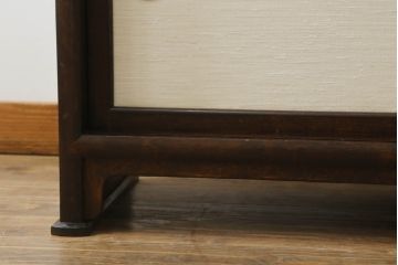 和製ビンテージ　松本民芸家具　#221型(II)　上質な和の空間を演出するクズ布茶棚(茶タンス、飾り棚、収納棚、戸棚、サイドボード、ヴィンテージ)(定価約37万円)(R-067321)