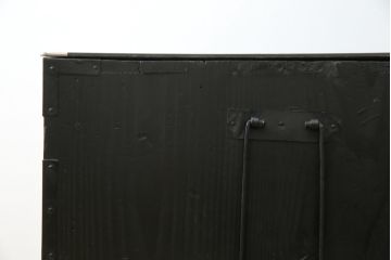 和製アンティーク　前面栗材　上品なデザインの丸金具が目を引く米沢箪笥ローチェスト(ローボード、テレビ台、テレビボード、引き出し、時代箪笥、収納タンス)(R-067323)