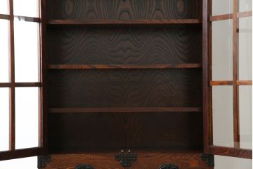 中古　美品　岩谷堂箪笥　和モダンスタイルのお部屋におすすめなブックケース(書棚、本箱、飾り棚、収納棚、戸棚、キャビネット)(R-067327)