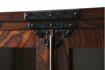 中古　美品　岩谷堂箪笥　和モダンスタイルのお部屋におすすめなブックケース(書棚、本箱、飾り棚、収納棚、戸棚、キャビネット)(R-067327)