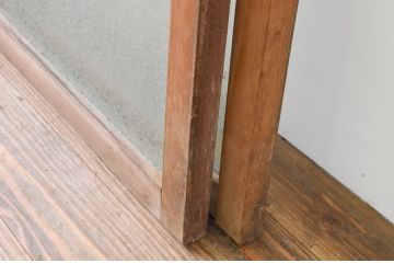 アンティーク建具　大正ロマンの雰囲気漂うガラス窓2枚セット(引き戸、ガラス戸)(R-067329)