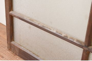 アンティーク建具　大正ロマンの雰囲気漂うガラス窓2枚セット(引き戸、ガラス戸)(R-067331)