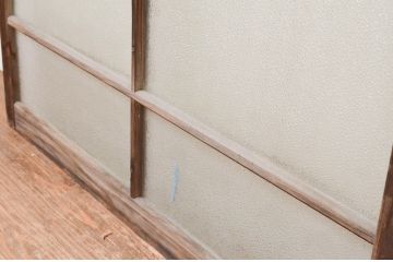 アンティーク建具　大正ロマンの雰囲気漂うガラス窓2枚セット(引き戸、ガラス戸)(R-067331)