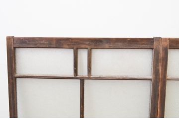 アンティーク建具　大正ロマンの雰囲気漂うガラス窓2枚セット(引き戸、ガラス戸)(R-067332)