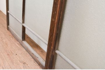 アンティーク建具　大正ロマンの雰囲気漂うガラス窓2枚セット(引き戸、ガラス戸)(R-067332)