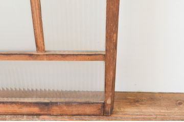 アンティーク建具　大正ロマンの雰囲気漂うガラス窓2枚セット(引き戸、ガラス戸)(R-067333)