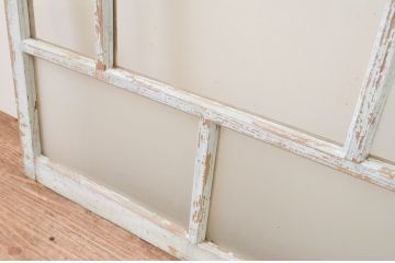 アンティーク建具　ペイント仕上げ限定　大正ロマンの雰囲気漂うガラス窓1枚(引き戸、ガラス戸)(R-067334)