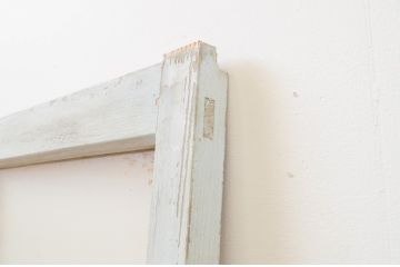アンティーク建具　ペイント仕上げ限定　大正ロマンの雰囲気漂うガラス窓1枚(引き戸、ガラス戸)(R-067334)