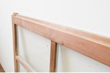 アンティーク建具　ペイント仕上げ限定　大正ロマンの雰囲気漂うガラス窓1枚(引き戸、ガラス戸)(R-067334)