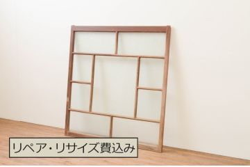 アンティーク建具　大正ロマンの雰囲気漂うガラス窓1枚(引き戸、ガラス戸)(R-067335)