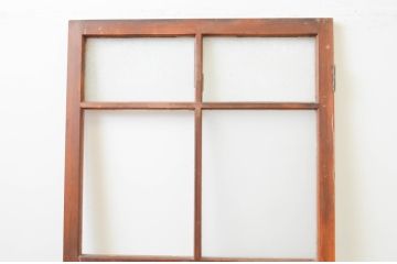 アンティーク建具　レトロな雰囲気を醸し出すガラス扉1枚(木製扉、ドア)(R-067336)