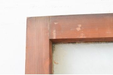 アンティーク建具　レトロな雰囲気を醸し出すガラス扉1枚(木製扉、ドア)(R-067336)