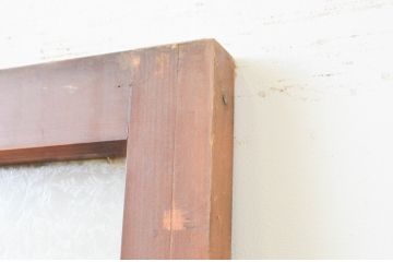 アンティーク建具　レトロな雰囲気を醸し出すガラス扉1枚(木製扉、ドア)(R-067336)