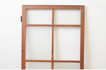 アンティーク建具　レトロな雰囲気を醸し出すガラス扉1枚(木製扉、ドア)(R-067336)