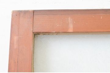 アンティーク建具　レトロな雰囲気を醸し出すガラス扉1枚(木製扉、ドア)(R-067336)