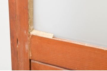 アンティーク建具　レトロな雰囲気を醸し出すガラス扉1枚(木製扉、ドア)(R-067336)