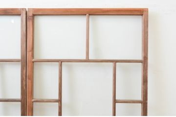 アンティーク建具　大正ロマン　和の空間を演出するガラス戸2枚セット(引き戸)(R-067337)