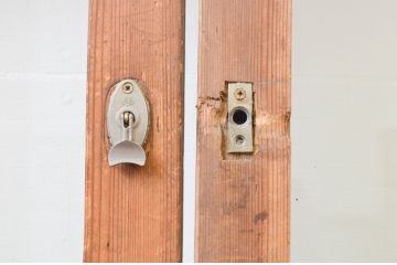 アンティーク建具　大正ロマン　和の空間を演出するガラス戸2枚セット(引き戸)(R-067337)