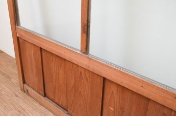 アンティーク建具　大正ロマン　和の空間を演出するガラス戸2枚セット(引き戸)(R-067337)