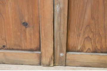アンティーク建具　大正ロマン　和の空間を演出するガラス戸2枚セット(引き戸)(R-067337)