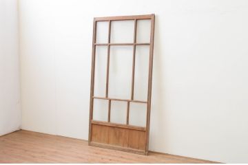 アンティーク建具　大正ロマンの雰囲気漂うガラス戸1枚(引き戸)(R-067338)
