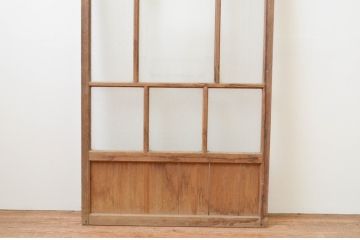 アンティーク建具　大正ロマンの雰囲気漂うガラス戸1枚(引き戸)(R-067338)
