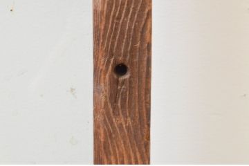 アンティーク建具　古い木味が魅力のマス目(升目)格子のガラス戸1枚(引き戸)(R-067341)