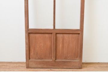 アンティーク建具　レトロなモールガラス入りのガラス戸1枚(引き戸)(R-067342)