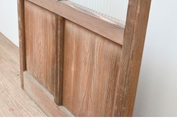 アンティーク建具　レトロなモールガラス入りのガラス戸1枚(引き戸)(R-067342)