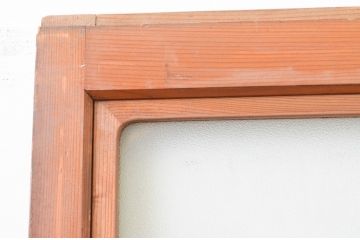 アンティーク建具　レトロなモールガラス入りのガラス戸1枚(引き戸)(R-067342)