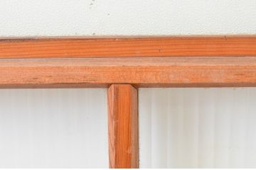 アンティーク建具　レトロなモールガラス入りのガラス戸1枚(引き戸)(R-067342)