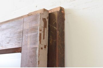 アンティーク建具　ペイント仕上げ限定　大正ロマンの雰囲気漂う店舗用ガラス戸2枚セット(引き戸)(R-067343)