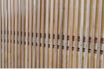 アンティーク建具　上品な佇まいが魅力の裏障子付き格子戸2枚セット(引き戸、障子戸)(R-067346)