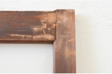 アンティーク建具　レトロなモールガラス入りのガラス戸2枚セット(引き戸)(R-067351)
