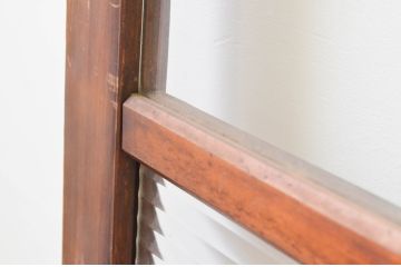 アンティーク建具　レトロなモールガラス入りのガラス戸2枚セット(引き戸)(R-067351)