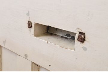 イギリスアンティーク　ステンドグラスがおしゃれな木製ドア1枚(木製扉、ガラス扉、玄関ドア、建具、英国)(R-067352)