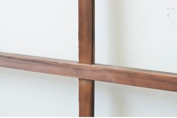 アンティーク建具　経年の趣ある木味が魅力のガラス戸2枚セット(引き戸)(R-067354)