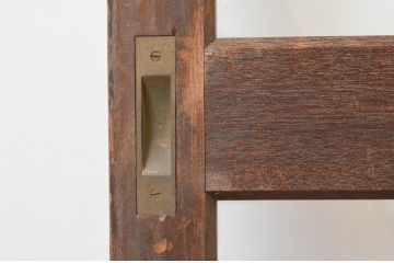 アンティーク建具　インテリアに合わせやすいシンプルなガラス戸2枚セット(引き戸)(R-067355)