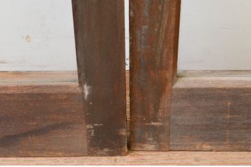 アンティーク建具　インテリアに合わせやすいシンプルなガラス戸2枚セット(引き戸)(R-067355)