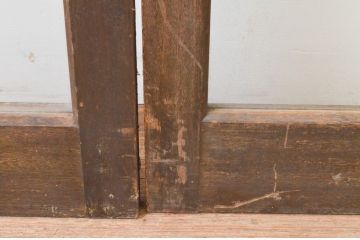 アンティーク建具　インテリアに合わせやすいシンプルなガラス戸2枚セット(引き戸)(R-067355)