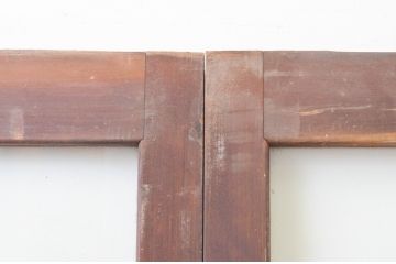 アンティーク建具　シンプルなデザインの大判ガラス戸3枚セット(引き戸)(R-067360)