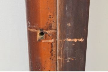 アンティーク建具　シンプルなデザインの大判ガラス戸3枚セット(引き戸)(R-067360)