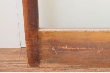 アンティーク建具　シンプルなデザインの大判ガラス戸3枚セット(引き戸)(R-067360)