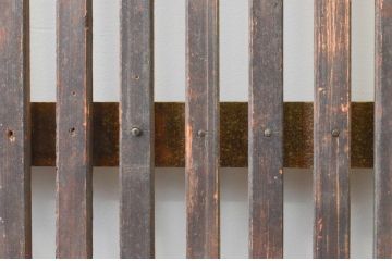 アンティーク建具　和の空間作りにお勧めな格子戸2枚セット(引き戸)(R-067363)
