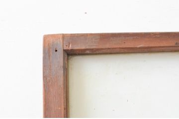 アンティーク建具　木の風合いが味わい深いガラス扉1枚(木製扉、ドア)(R-067364)