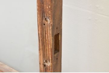 アンティーク建具　大正ロマン　古い木味が魅力のガラス扉1枚(木製扉、ドア)(R-067365)